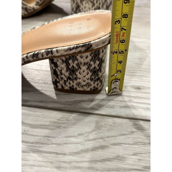 A New Day snake skin mule heels size 6.5 - Picture 7 of 10